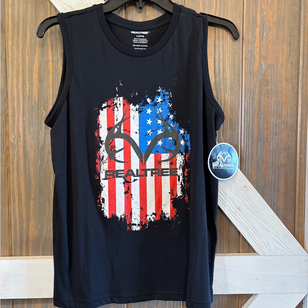 Realtree Sleeveless T-Shirt Boys Sz Large 14/16